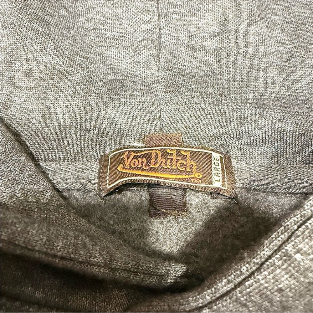 Von Dutch Gray and Black Rhinestone Hoodie NWOT - Picture 2 of 9